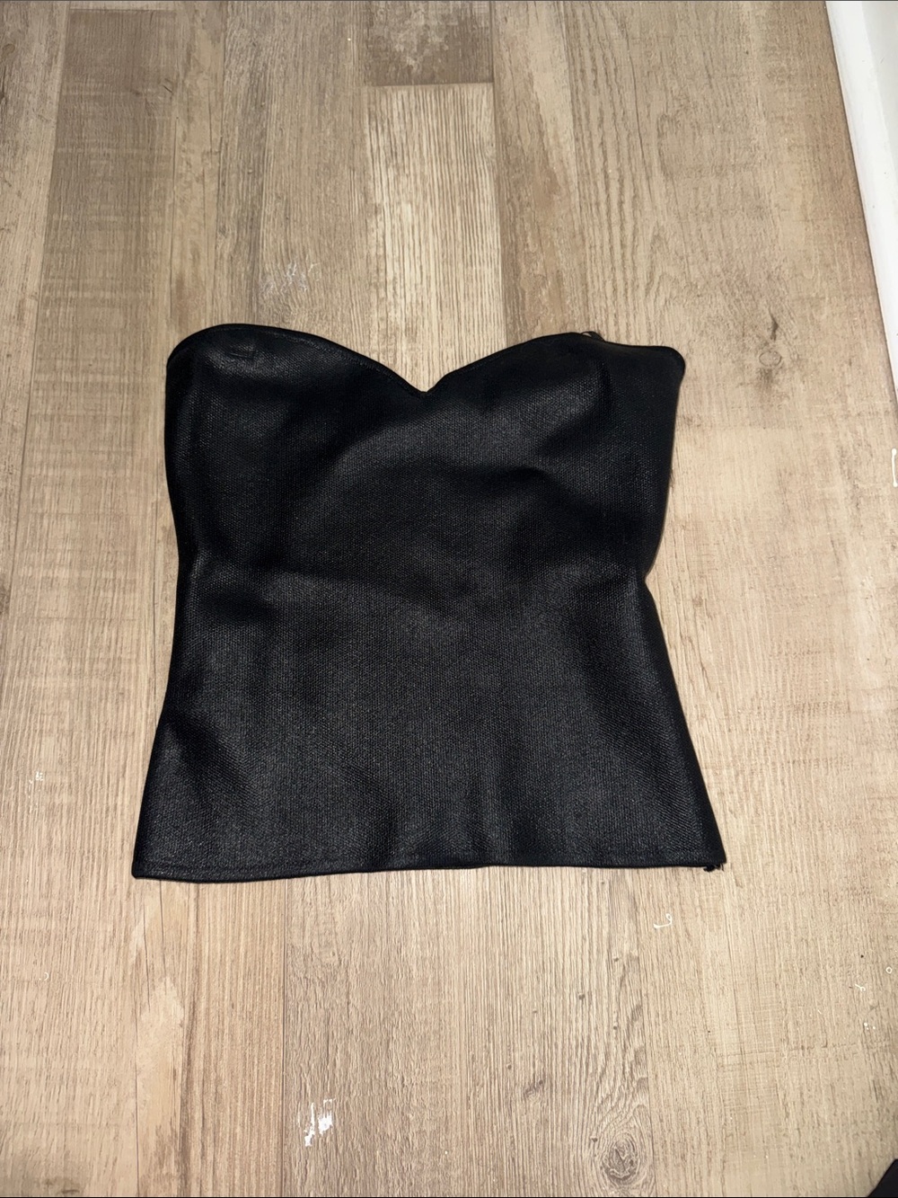 Strapless Zara Black Bustier Top - Elegant Women's Dress